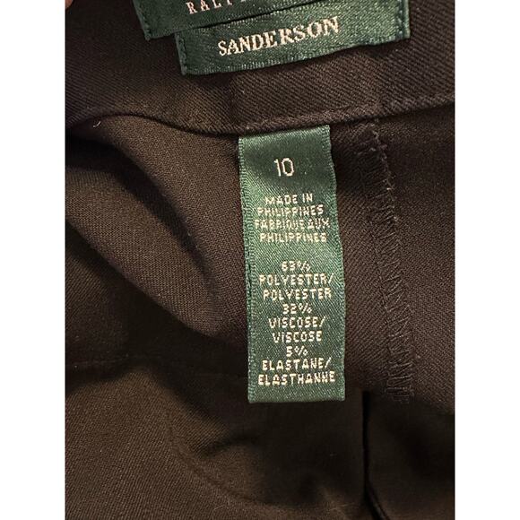 Ralph Lauren black flat front pants size 10 - Picture 3 of 8